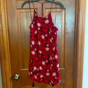 Express Red Halter Shift Dress